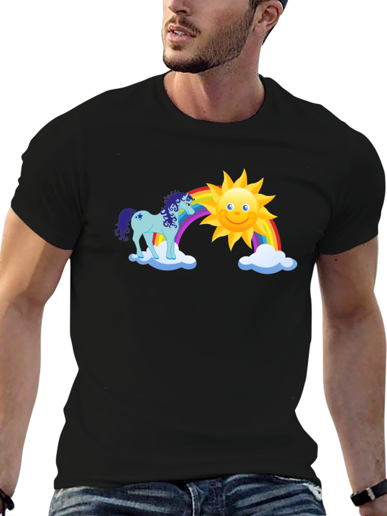 Unicorn Rainbow Sun Graphic Tee