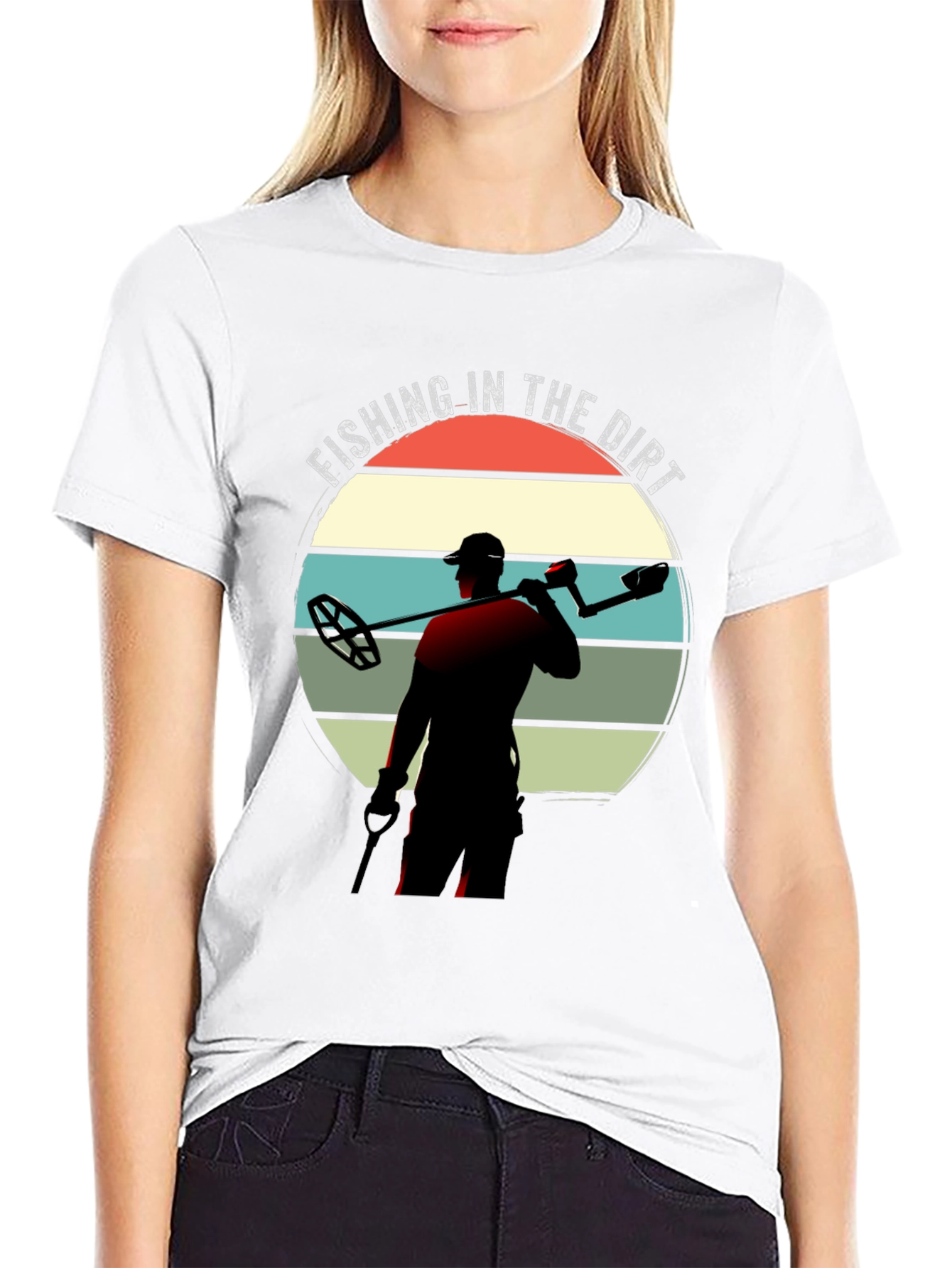 Fishing in the Dirt Metal Detecting Graphic Tee