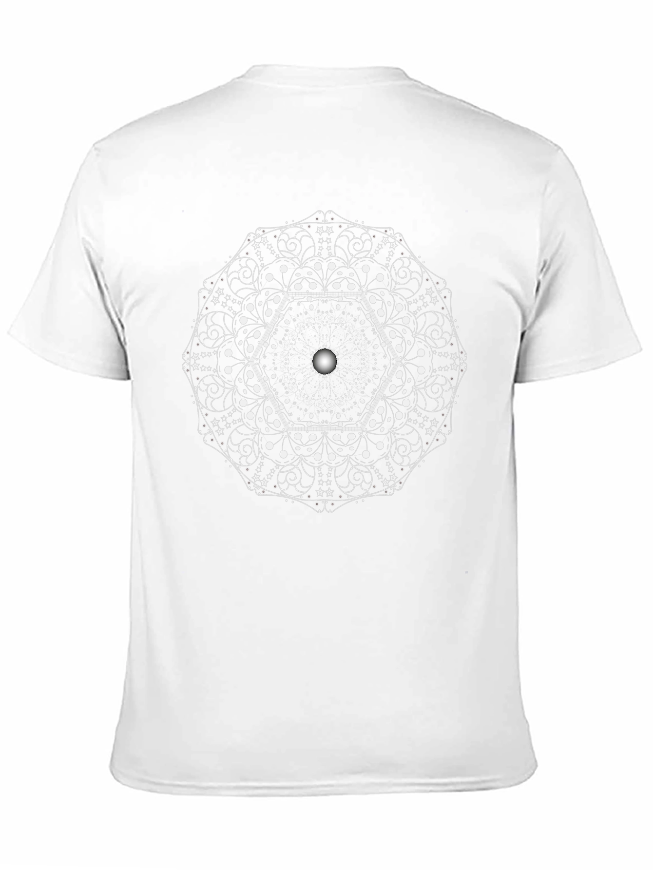 Geometric Mandala Graphic Tee - Black