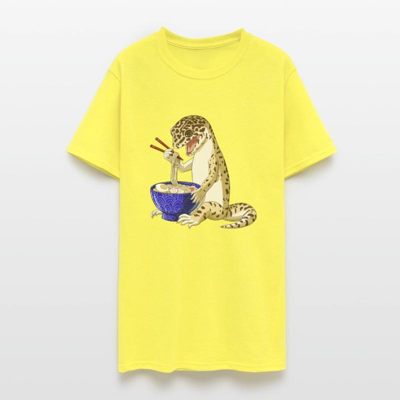 Leopard Gecko eats Japanese Ramen Noodles