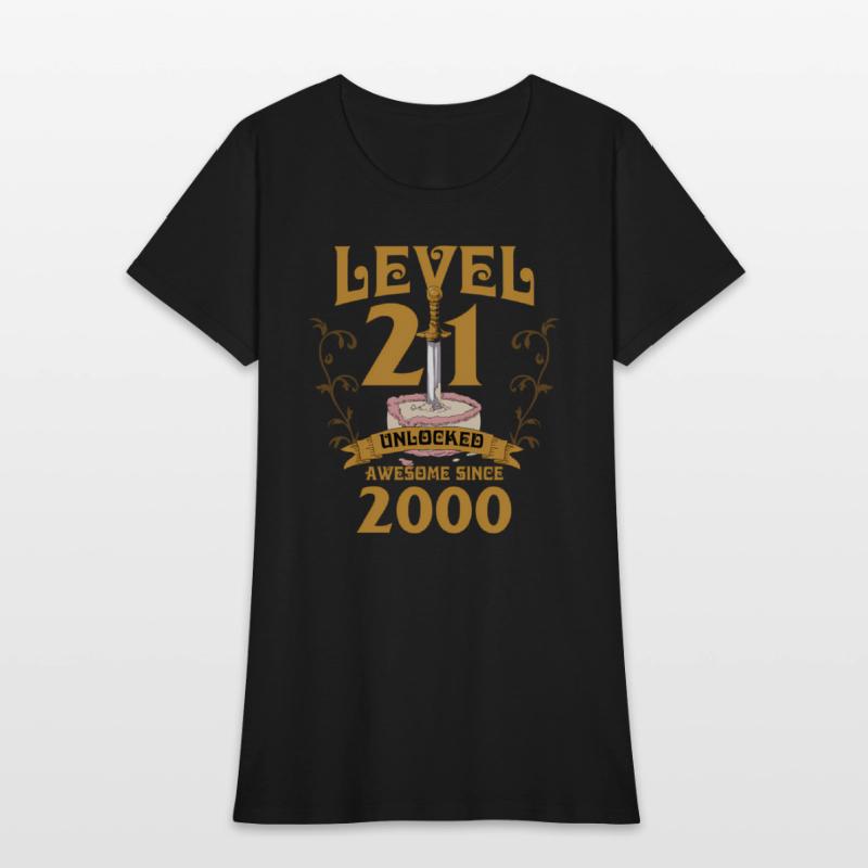 Level 21 Unlocked Gamer Age 21 2000 Age 21 Bday