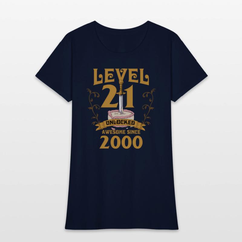 Level 21 Unlocked Gamer Age 21 2000 Age 21 Bday