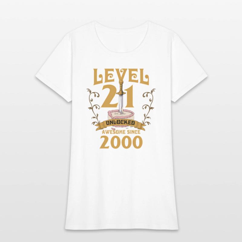 Level 21 Unlocked Gamer Age 21 2000 Age 21 Bday