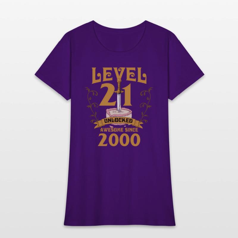 Level 21 Unlocked Gamer Age 21 2000 Age 21 Bday