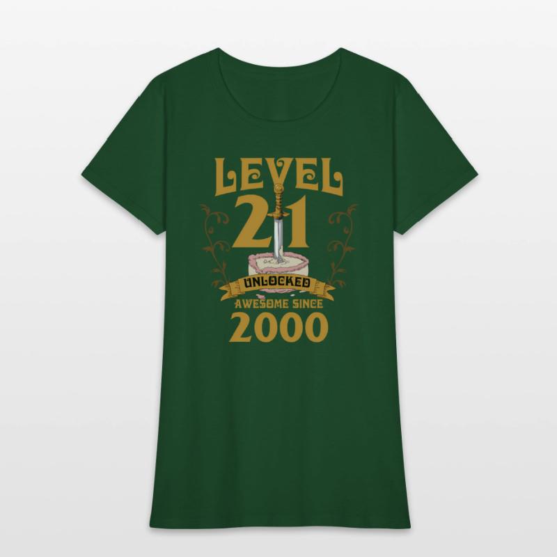 Level 21 Unlocked Gamer Age 21 2000 Age 21 Bday