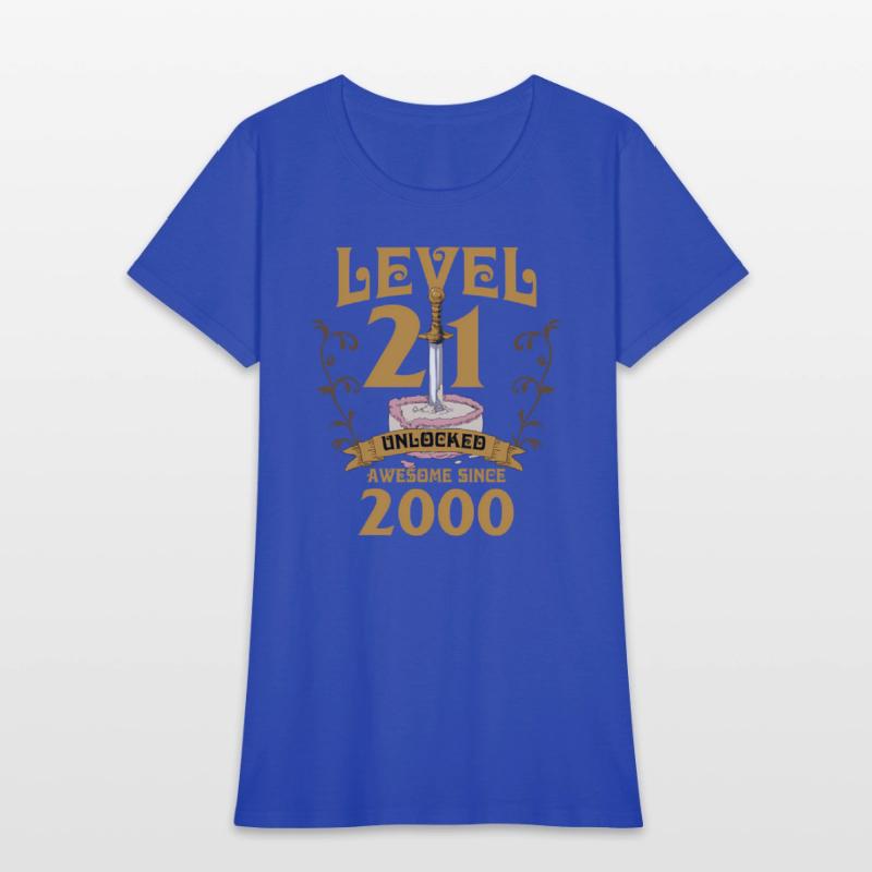 Level 21 Unlocked Gamer Age 21 2000 Age 21 Bday