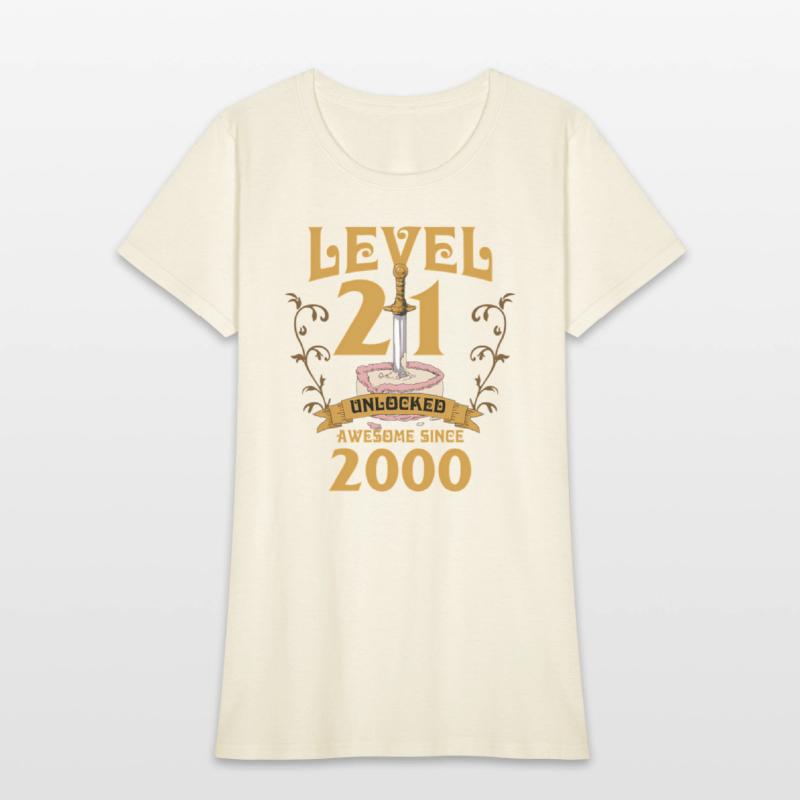 Level 21 Unlocked Gamer Age 21 2000 Age 21 Bday