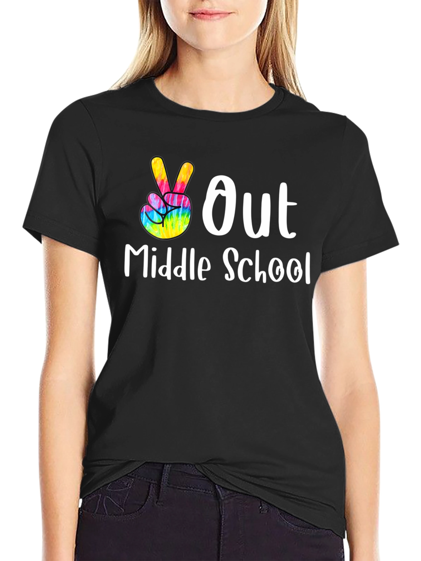 Peace Out Middle School Graphic Tee