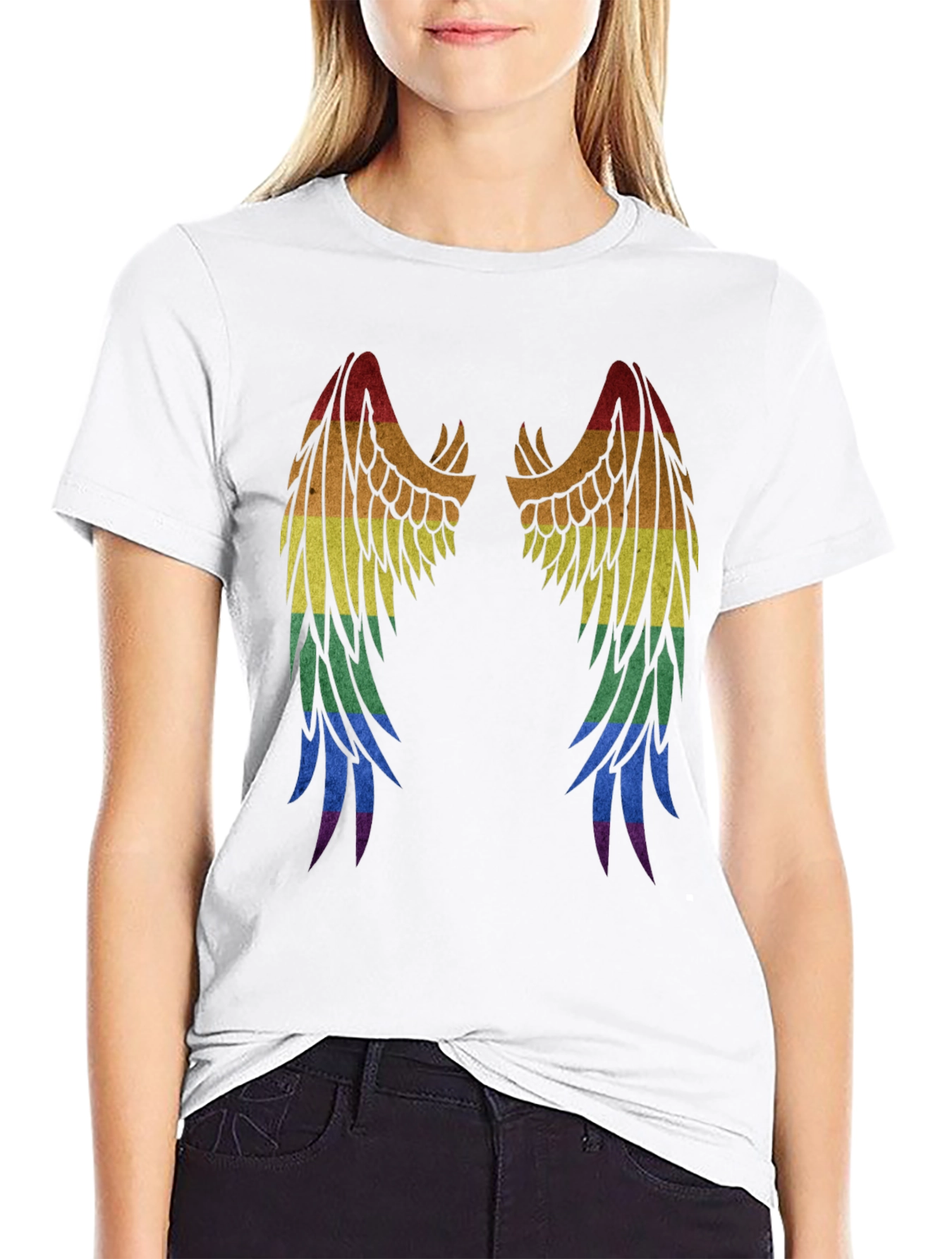 Rainbow Angel Wings T-Shirt - Pride Apparel