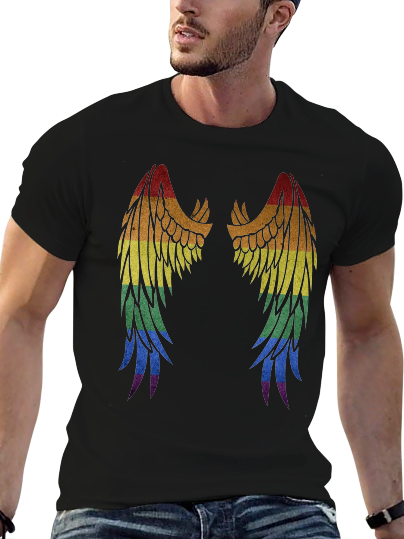 Rainbow Angel Wings T-Shirt - Pride Apparel