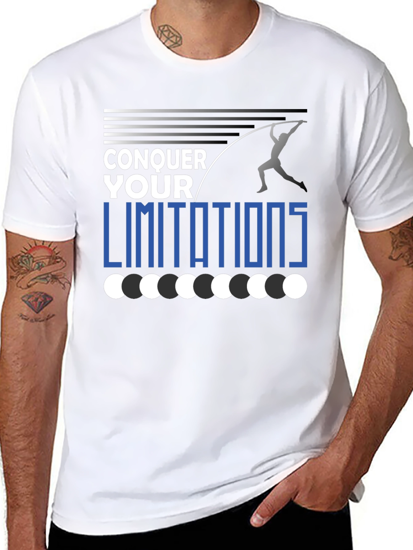 Conquer Your Limitations Graphic Tee Pole Vault