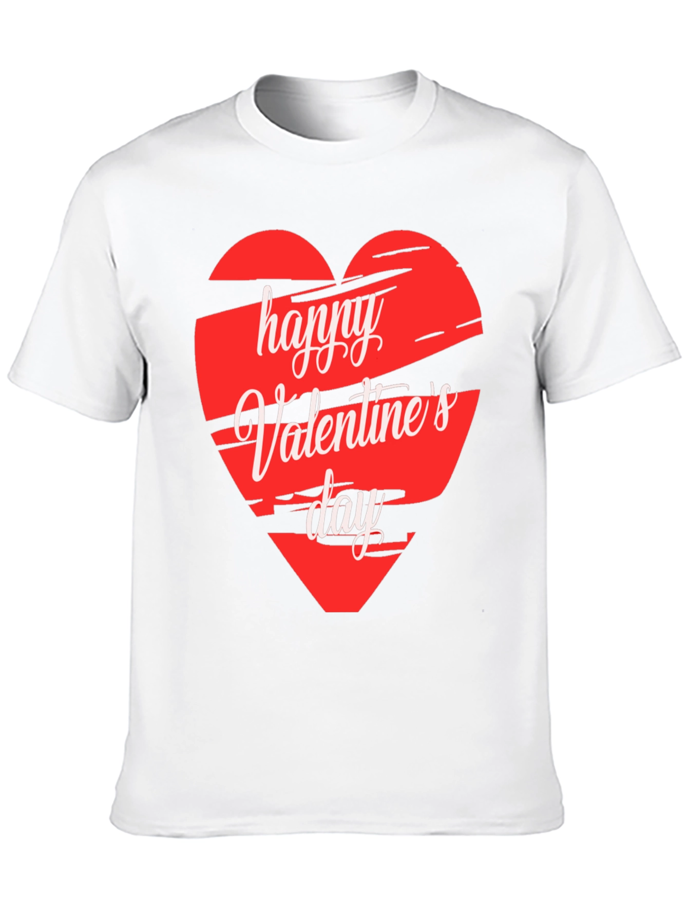 Happy Valentines Day Graphic Tee - Black