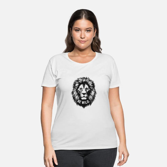 Lion Head and Be Wild Text Design - Cool and Bold