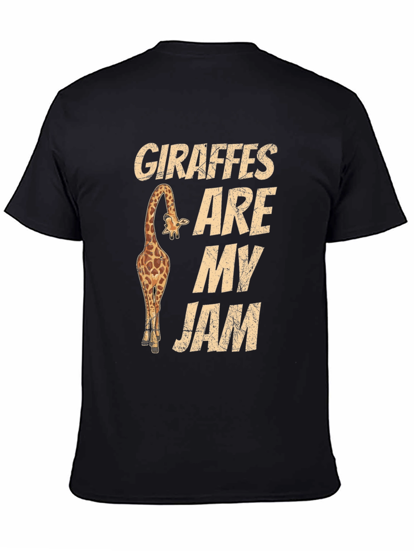 Giraffes Are My Jam Graphic Tee - Black T-Shirt