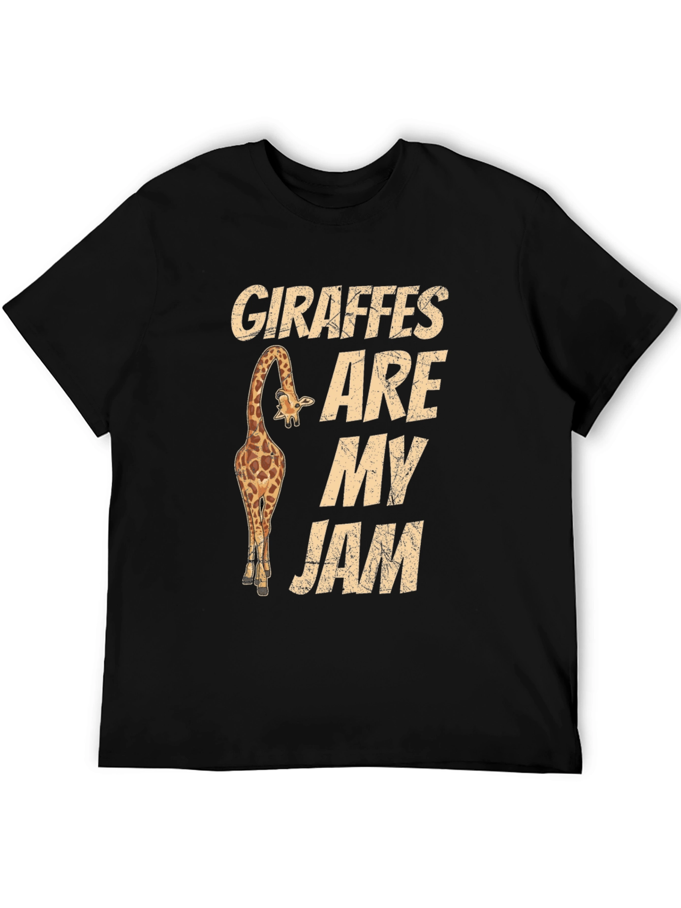 Giraffes Are My Jam Graphic Tee - Black T-Shirt