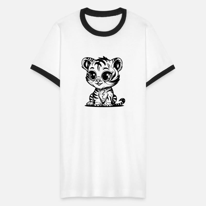 Little Cute Tiger With Big Kids Eyes