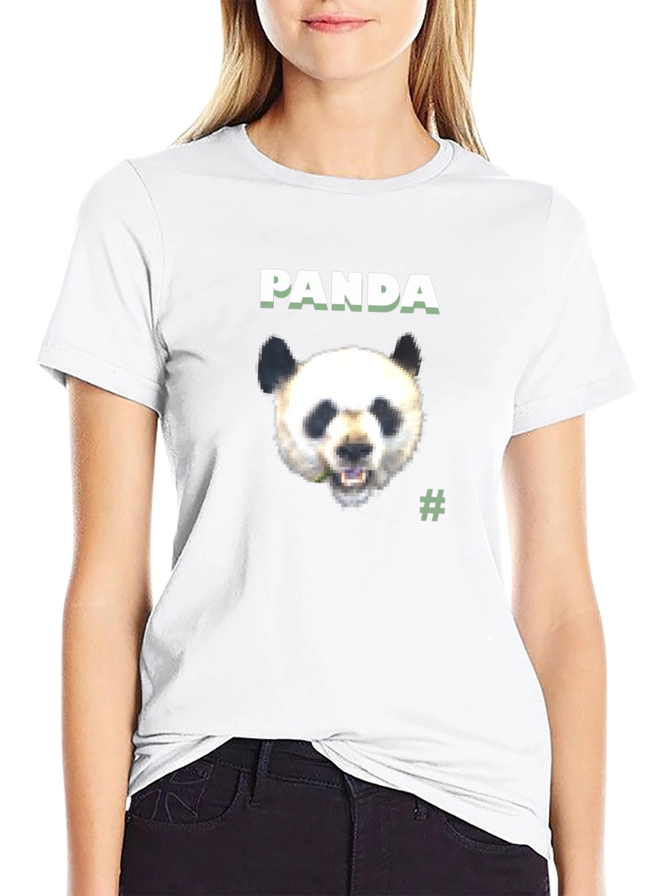 Panda Graphic Tee - Black Cotton Blend