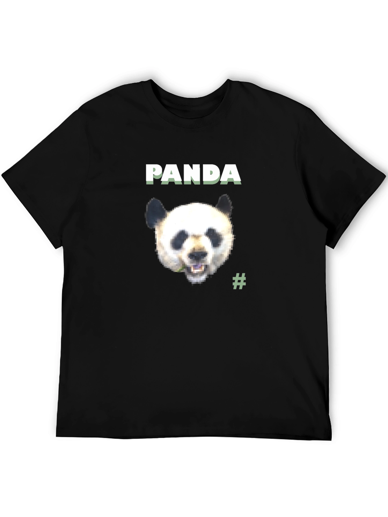 Panda Graphic Tee - Black Cotton Blend