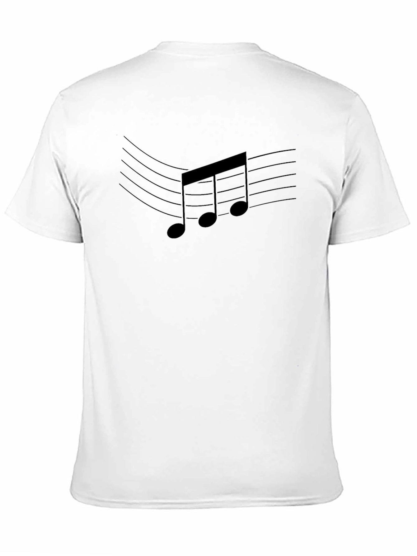 Musical Notes Graphic Tee - Stylish Black T-Shirt