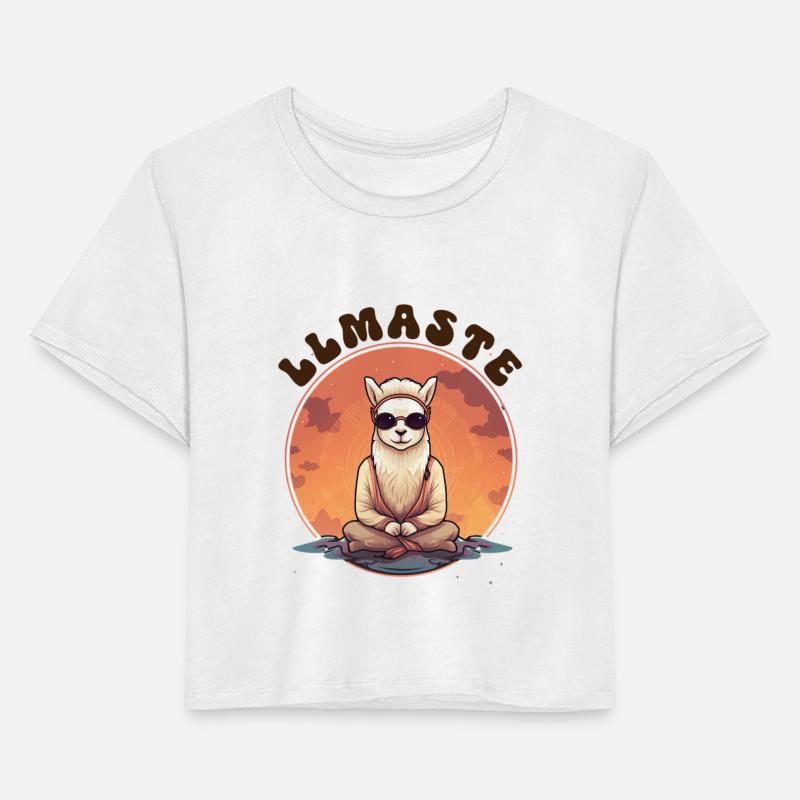 LLMASTE Yogi Alpaca Fun Namaste Design