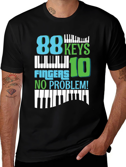 88 Keys 10 Fingers No Problem Graphic Tee