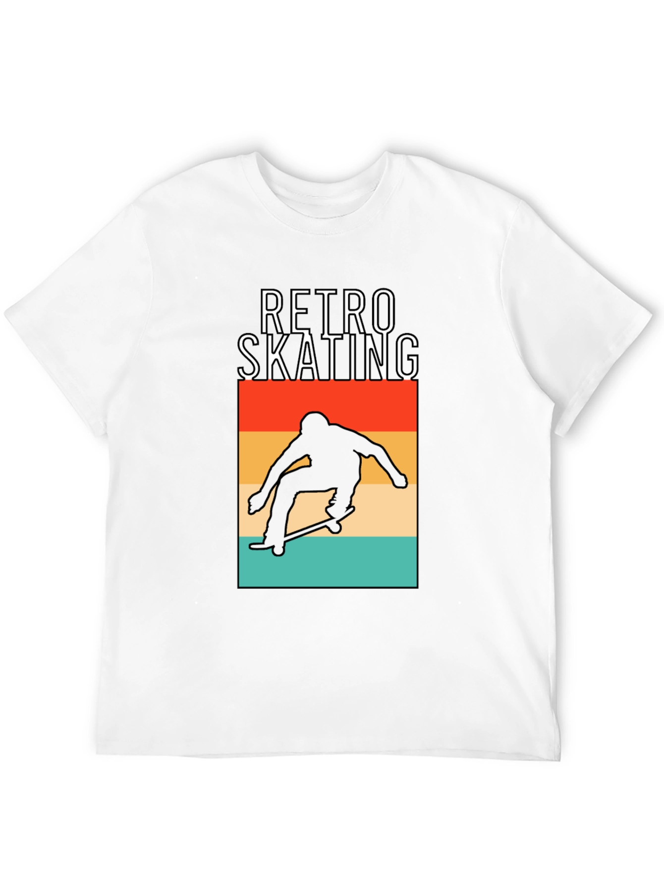 Retro Skating Graphic Tee - Black T-Shirt