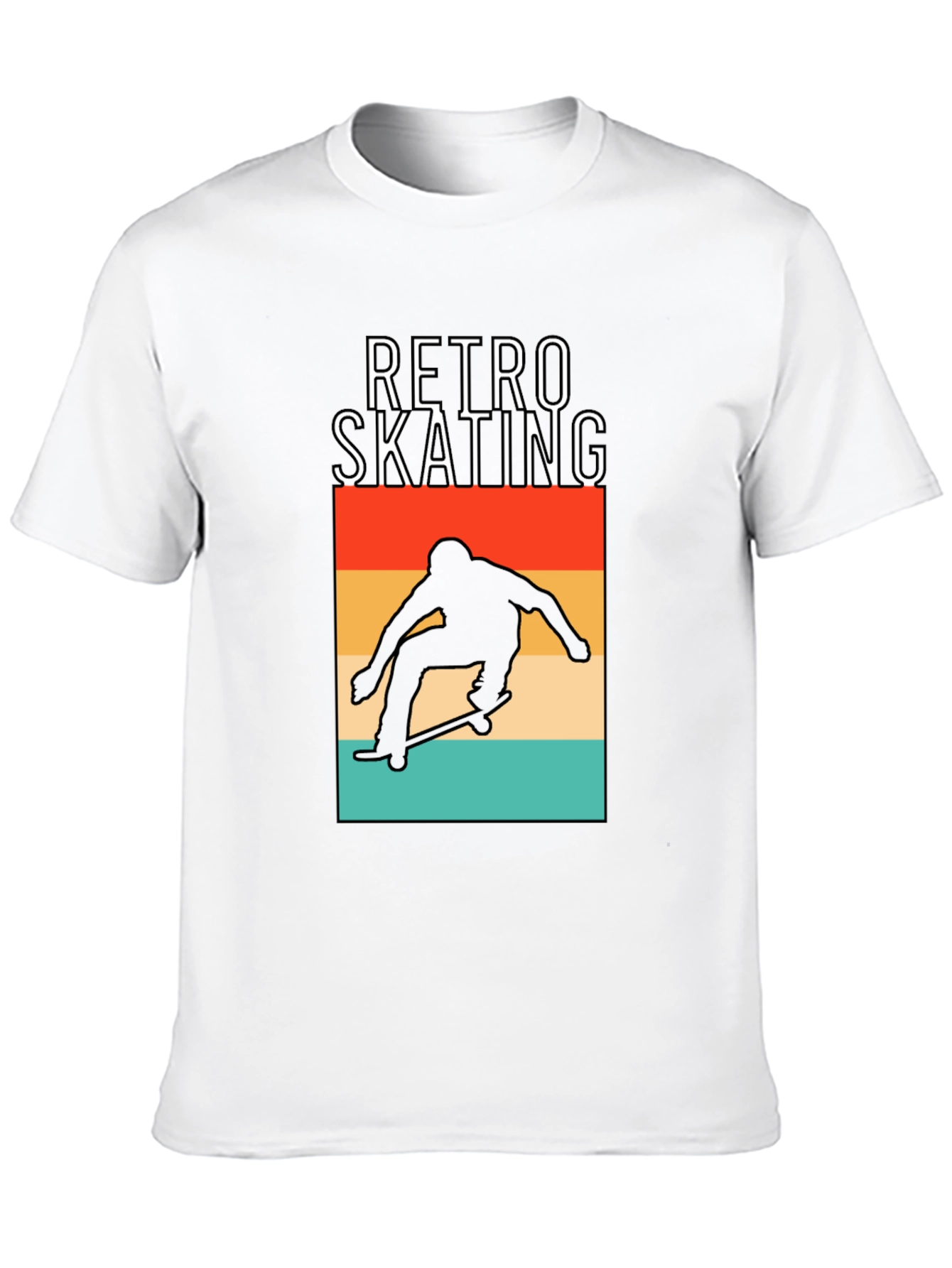 Retro Skating Graphic Tee - Black T-Shirt