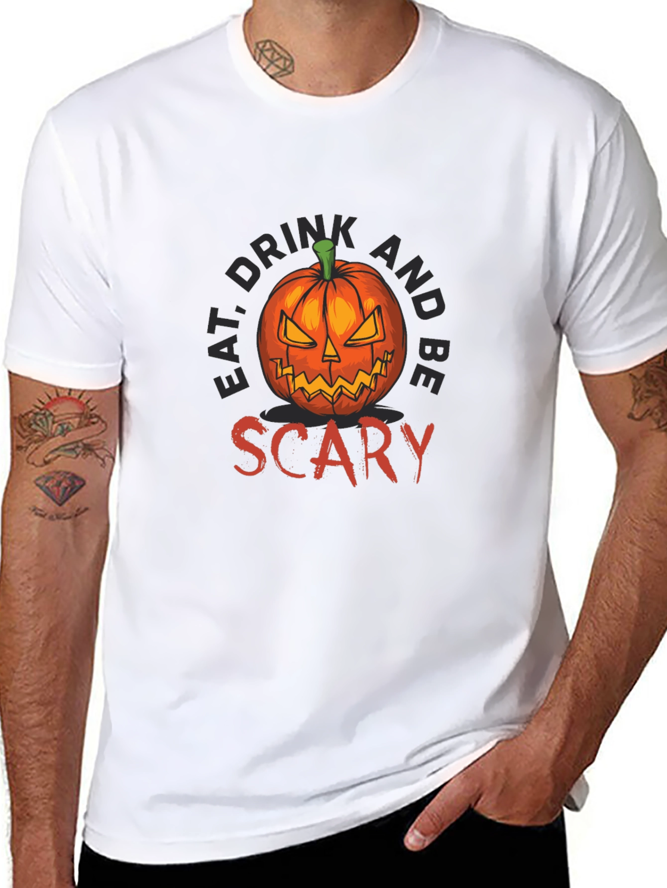 Eat Drink & Be Scary Pumpkin T-Shirt