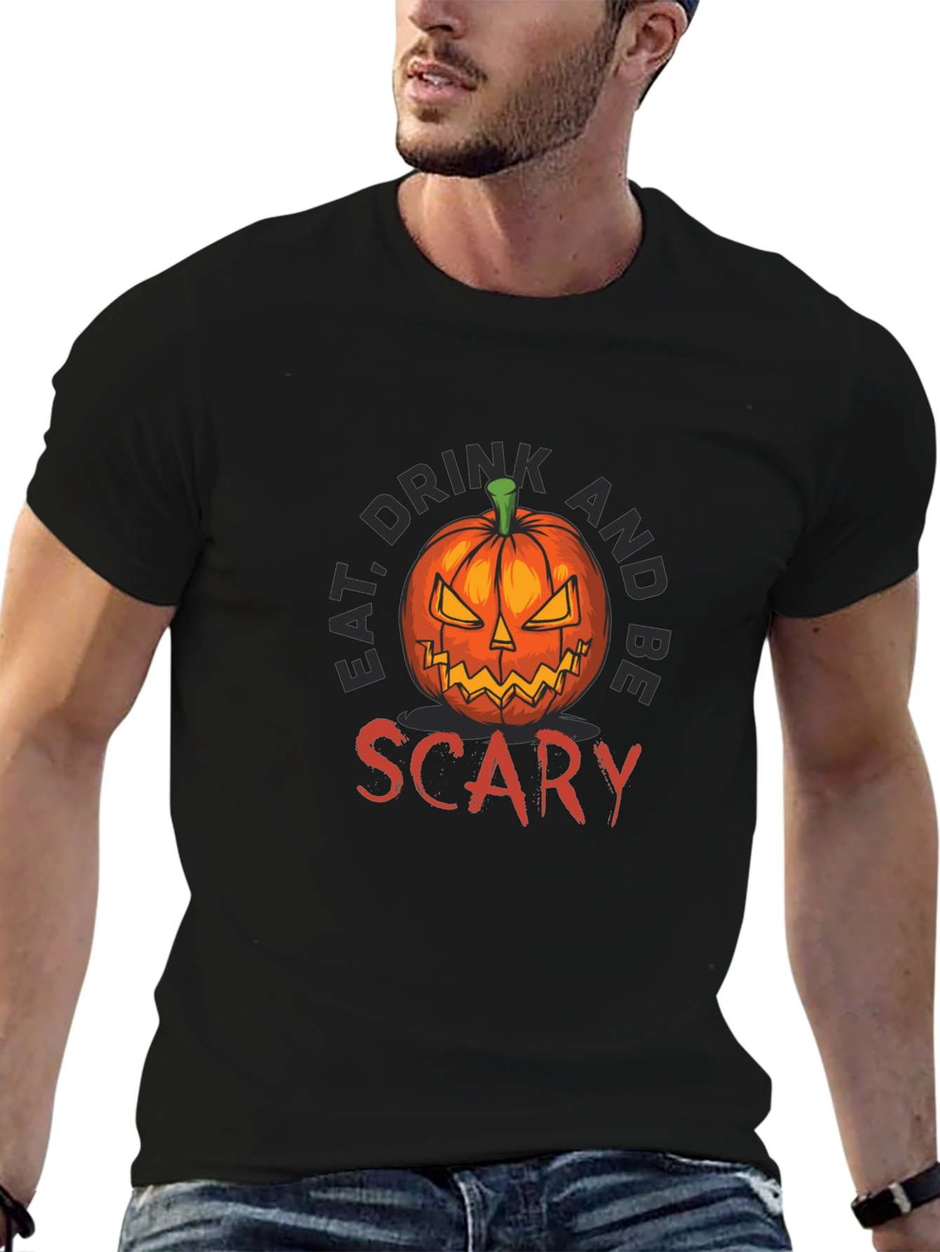 Eat Drink & Be Scary Pumpkin T-Shirt