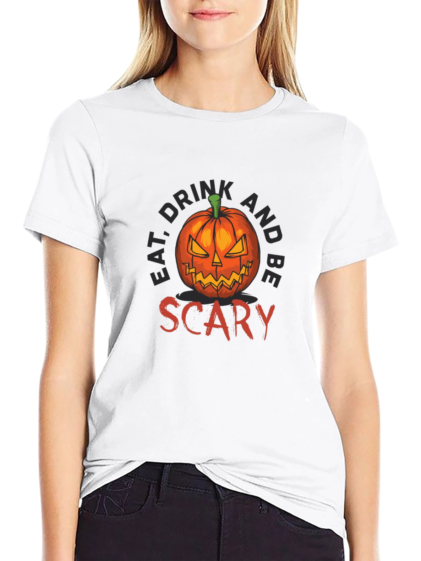 Eat Drink & Be Scary Pumpkin T-Shirt