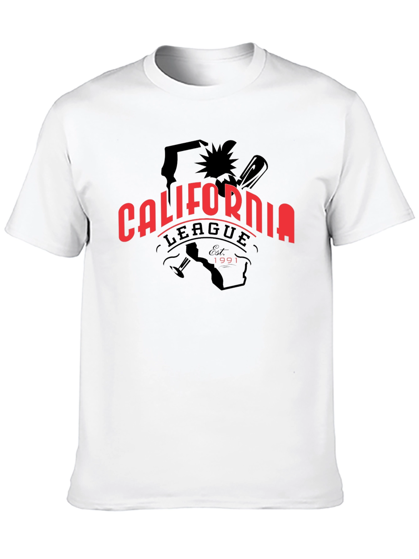 California League Baseball T-Shirt - Black