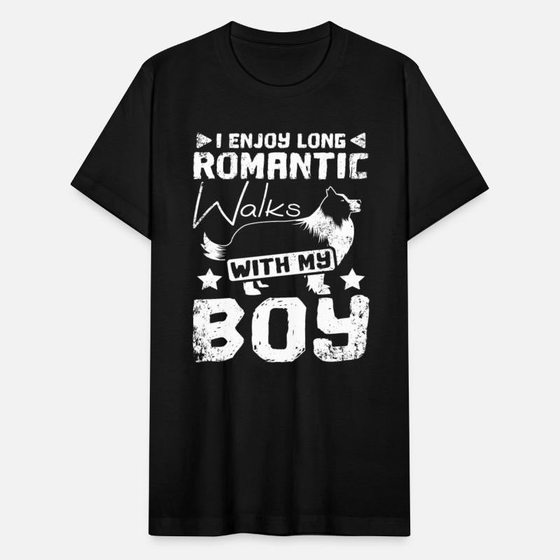 Long romantic walks with my border collie boy