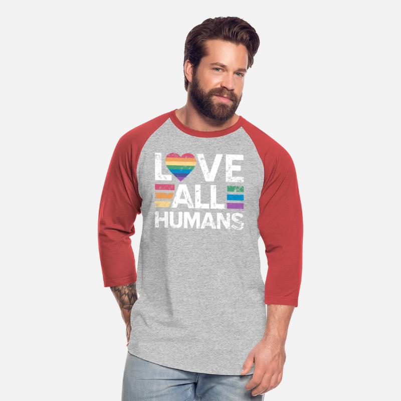 Love All Humans Rainbow Flag Pro-Lgbtq Support
