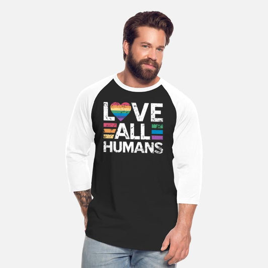 Love All Humans Rainbow Flag Pro-Lgbtq Support