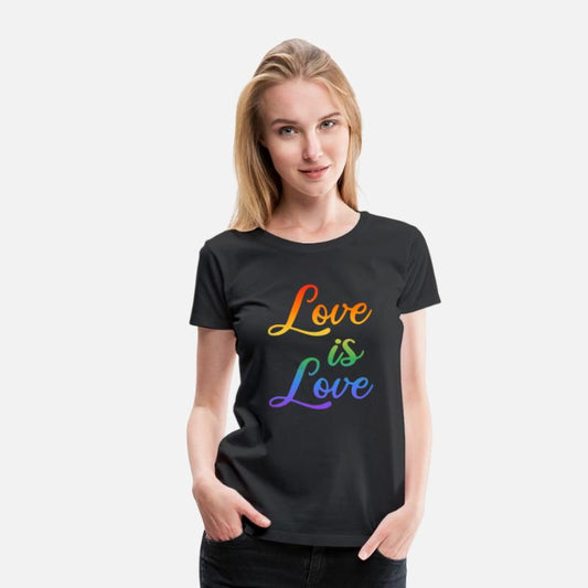 love is love rainbow colored letters
