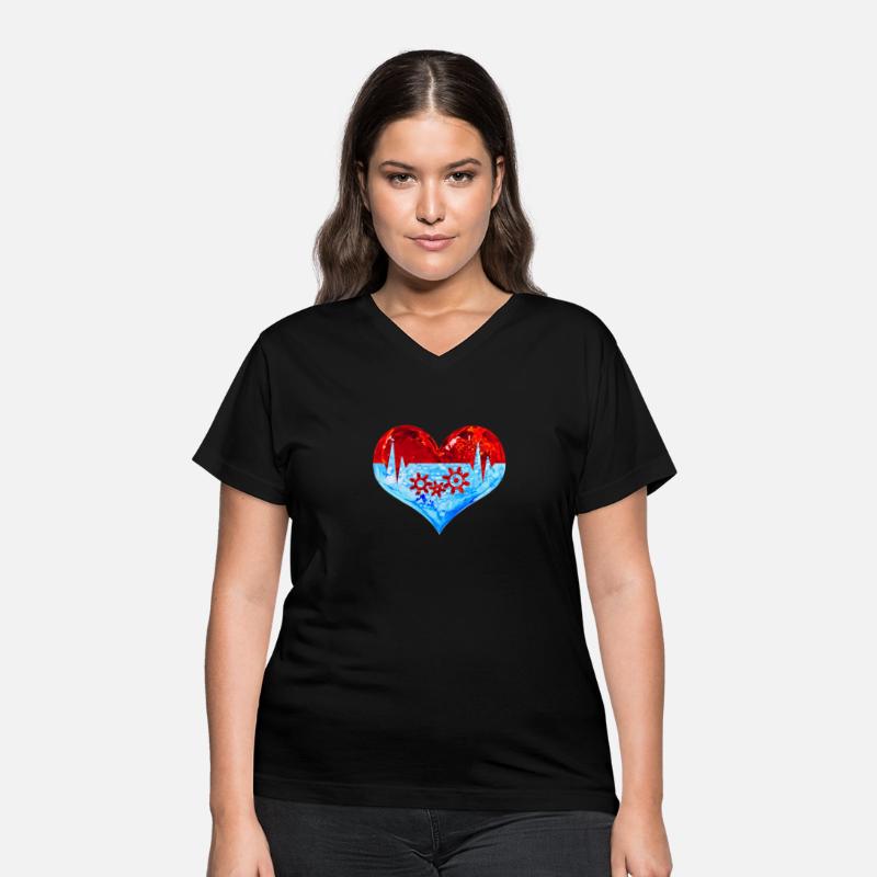 Love Winter Heart Let it Snow Ski Snowboard Climb