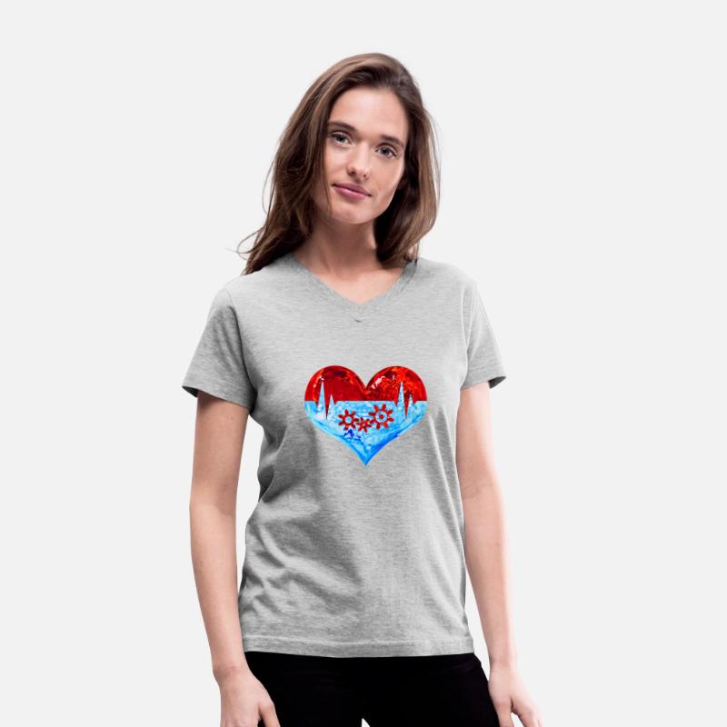 Love Winter Heart Let it Snow Ski Snowboard Climb