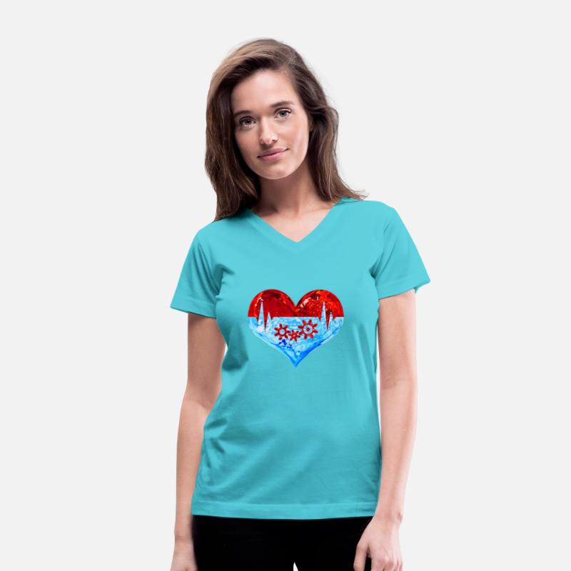 Love Winter Heart Let it Snow Ski Snowboard Climb
