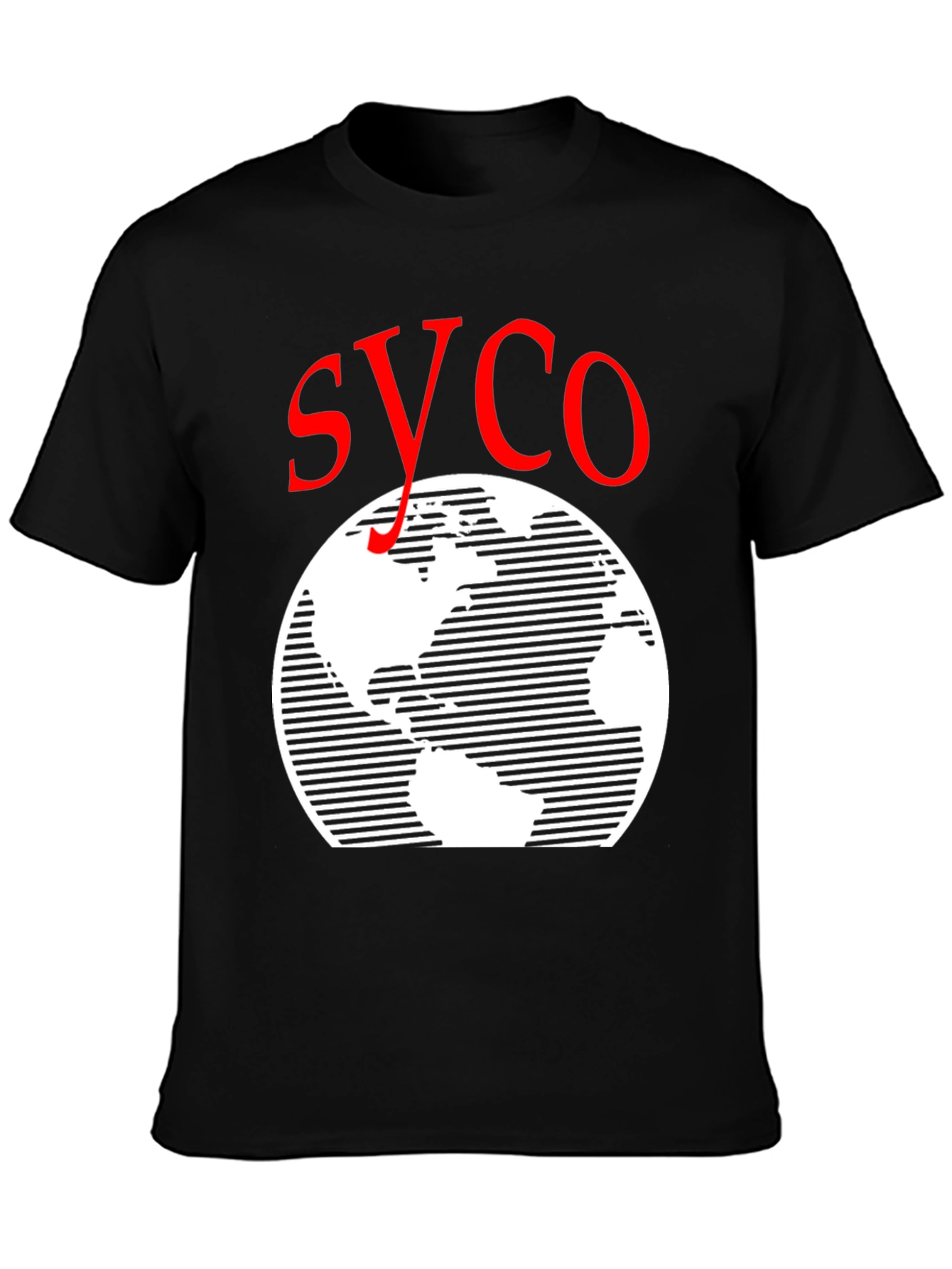 SYCO Graphic T-Shirt - Globe Design - Black