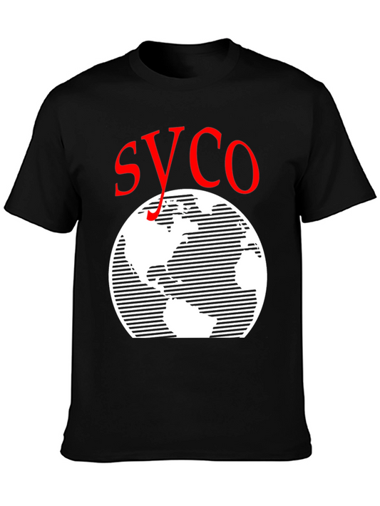 SYCO Graphic T-Shirt - Globe Design - Black