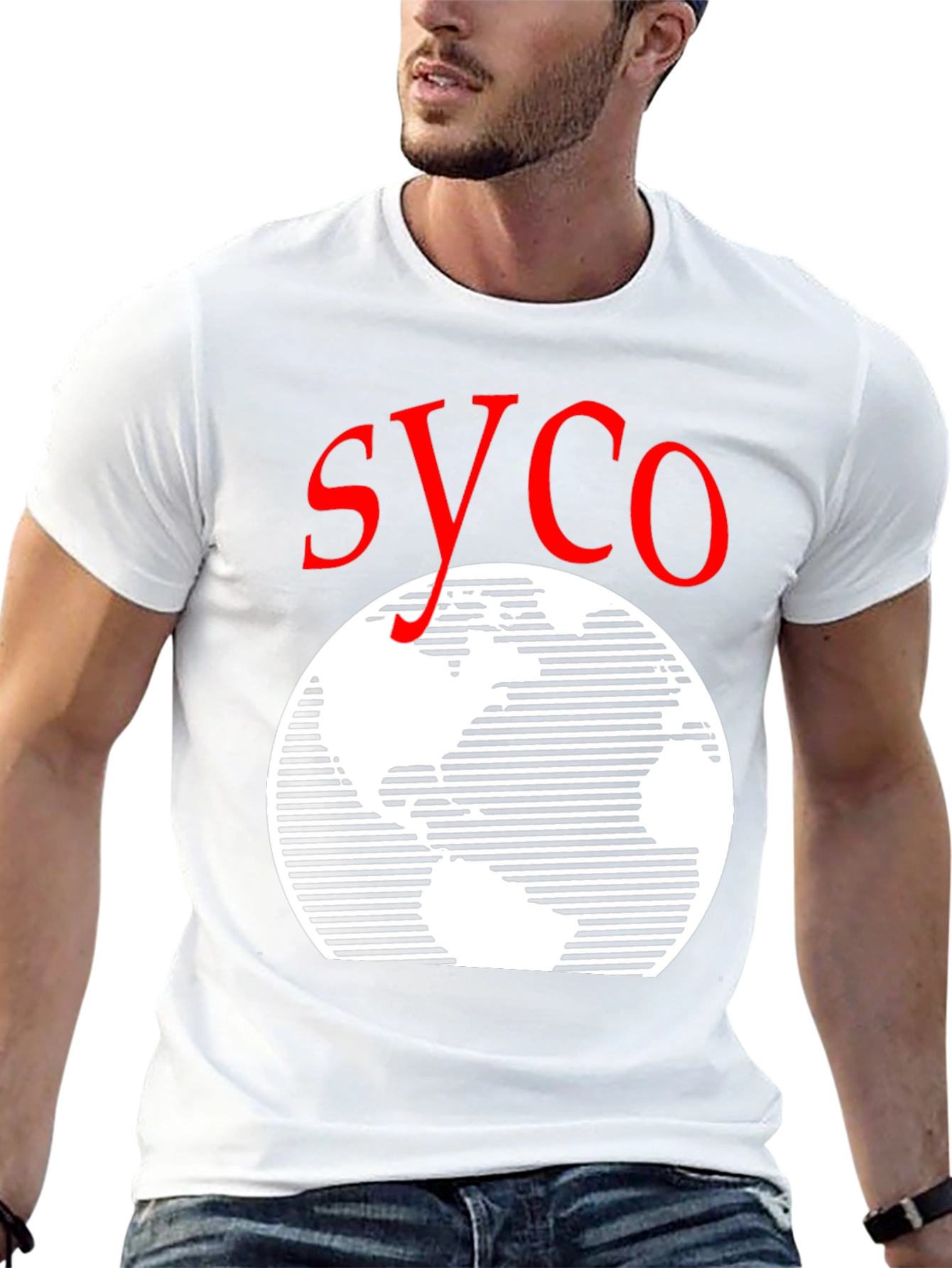 SYCO Graphic T-Shirt - Globe Design - Black