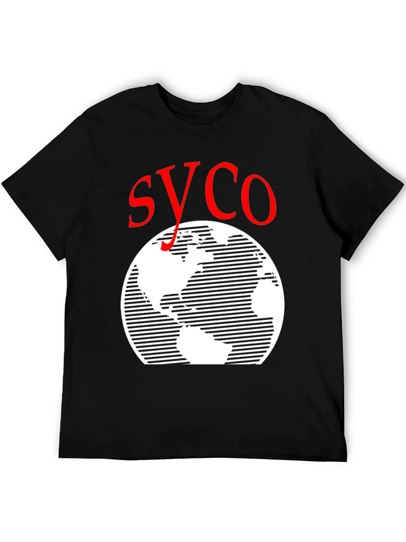 SYCO Graphic T-Shirt - Globe Design - Black