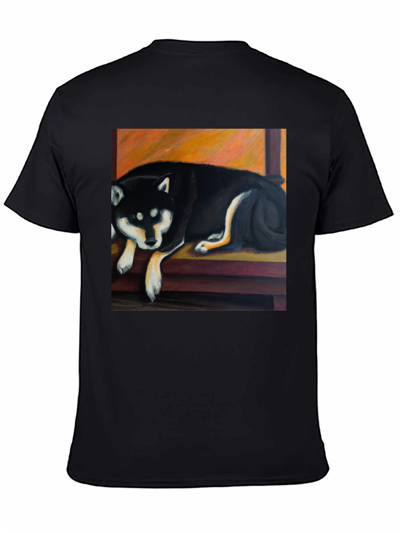 Black Shiba Inu Dog Graphic T-Shirt