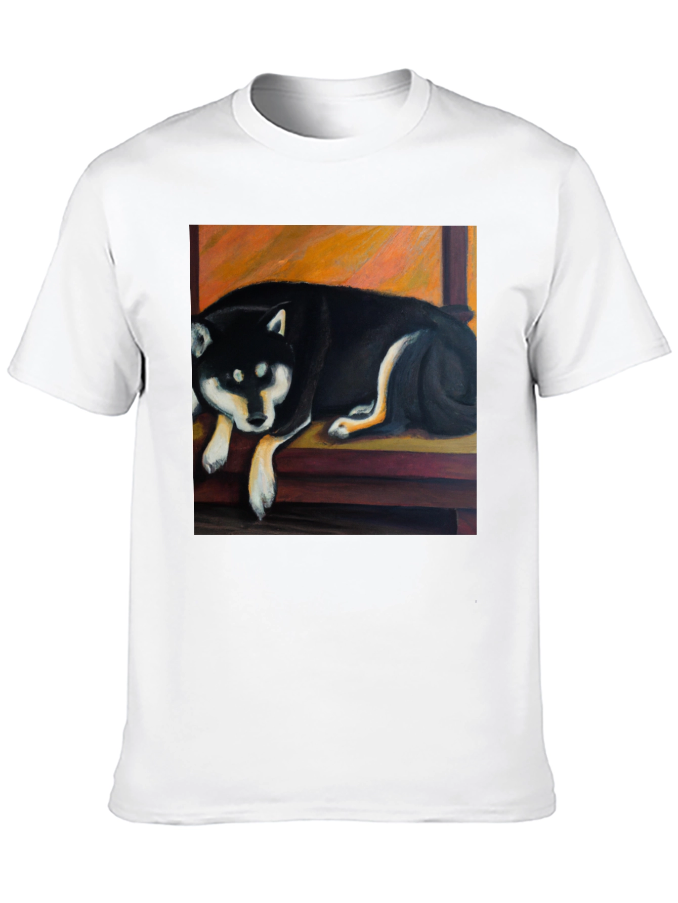 Black Shiba Inu Dog Graphic T-Shirt