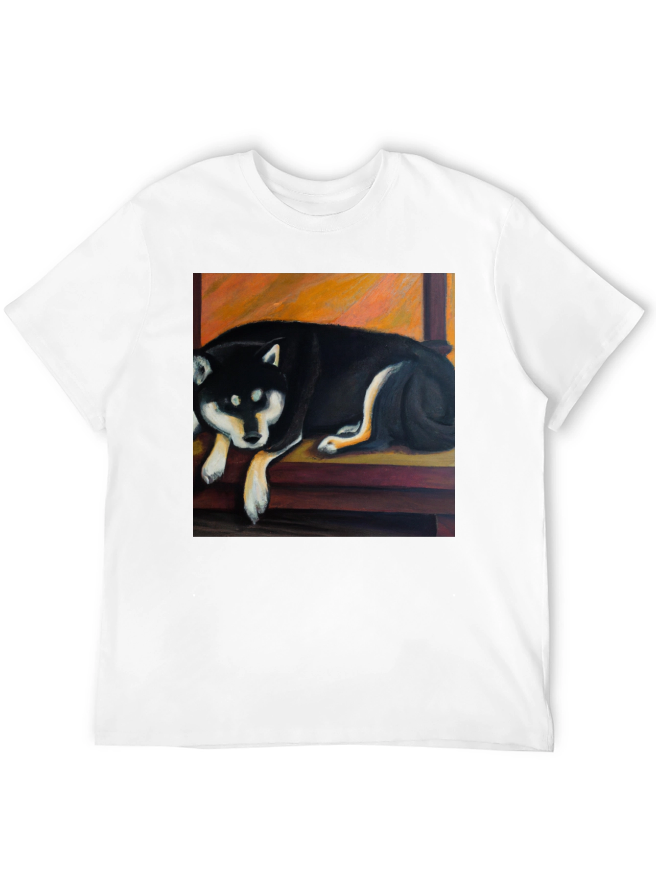 Black Shiba Inu Dog Graphic T-Shirt