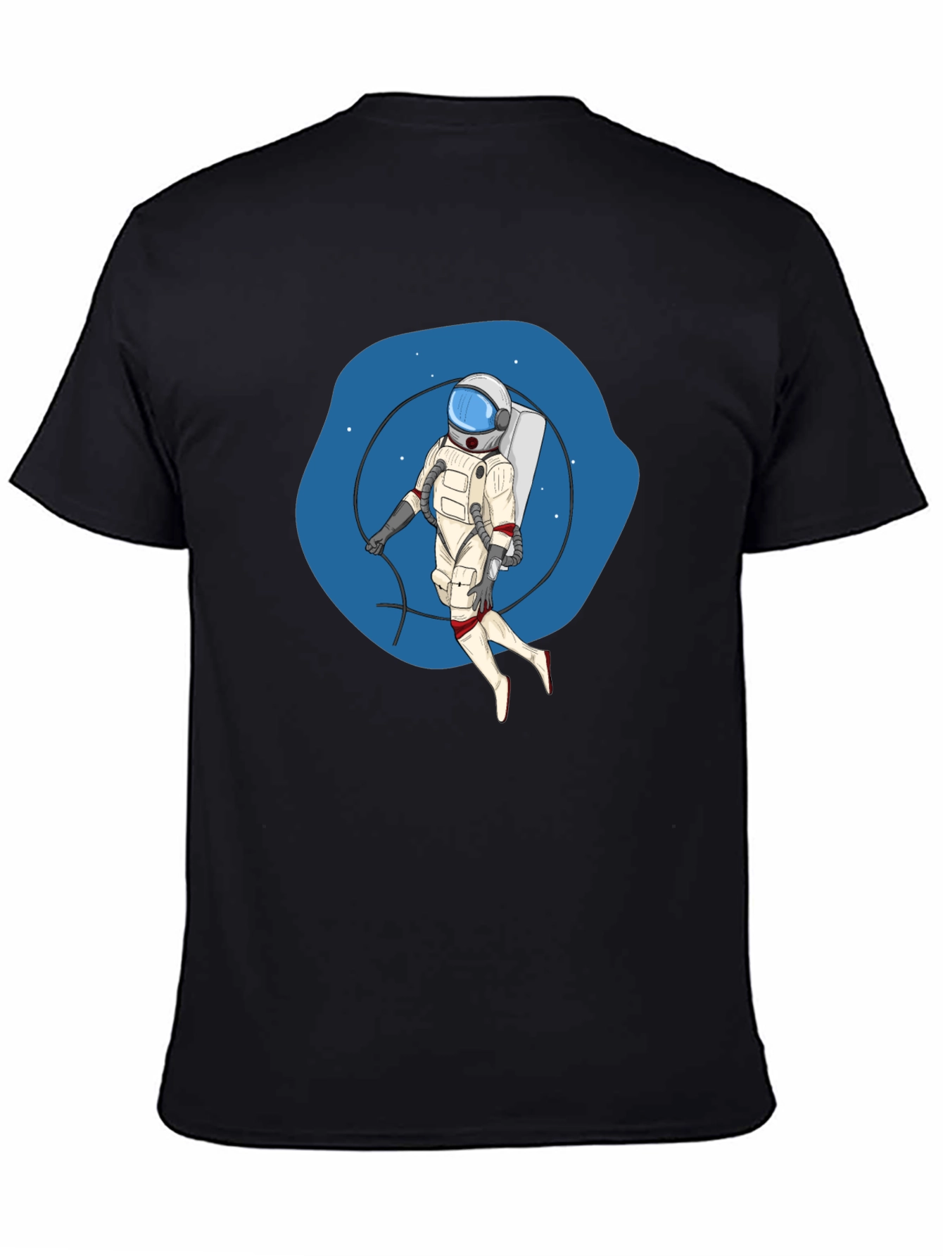Astronaut Graphic Black T-Shirt - Space Adventure Tee