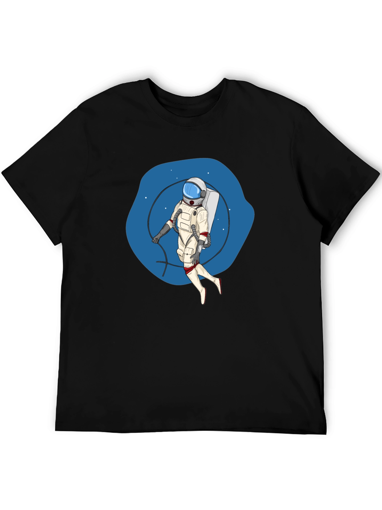 Astronaut Graphic Black T-Shirt - Space Adventure Tee
