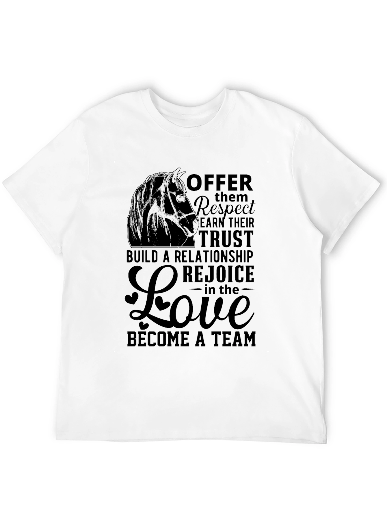Offer Respect Horse Lover Graphic Tee