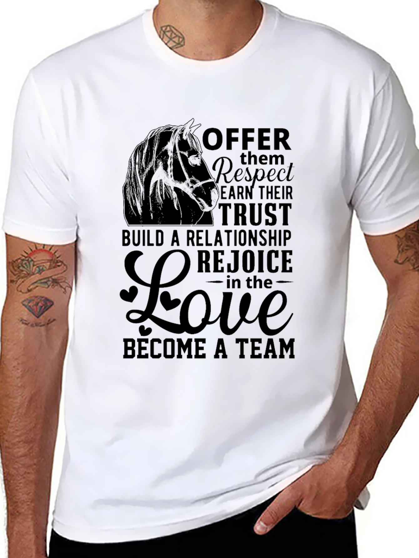 Offer Respect Horse Lover Graphic Tee