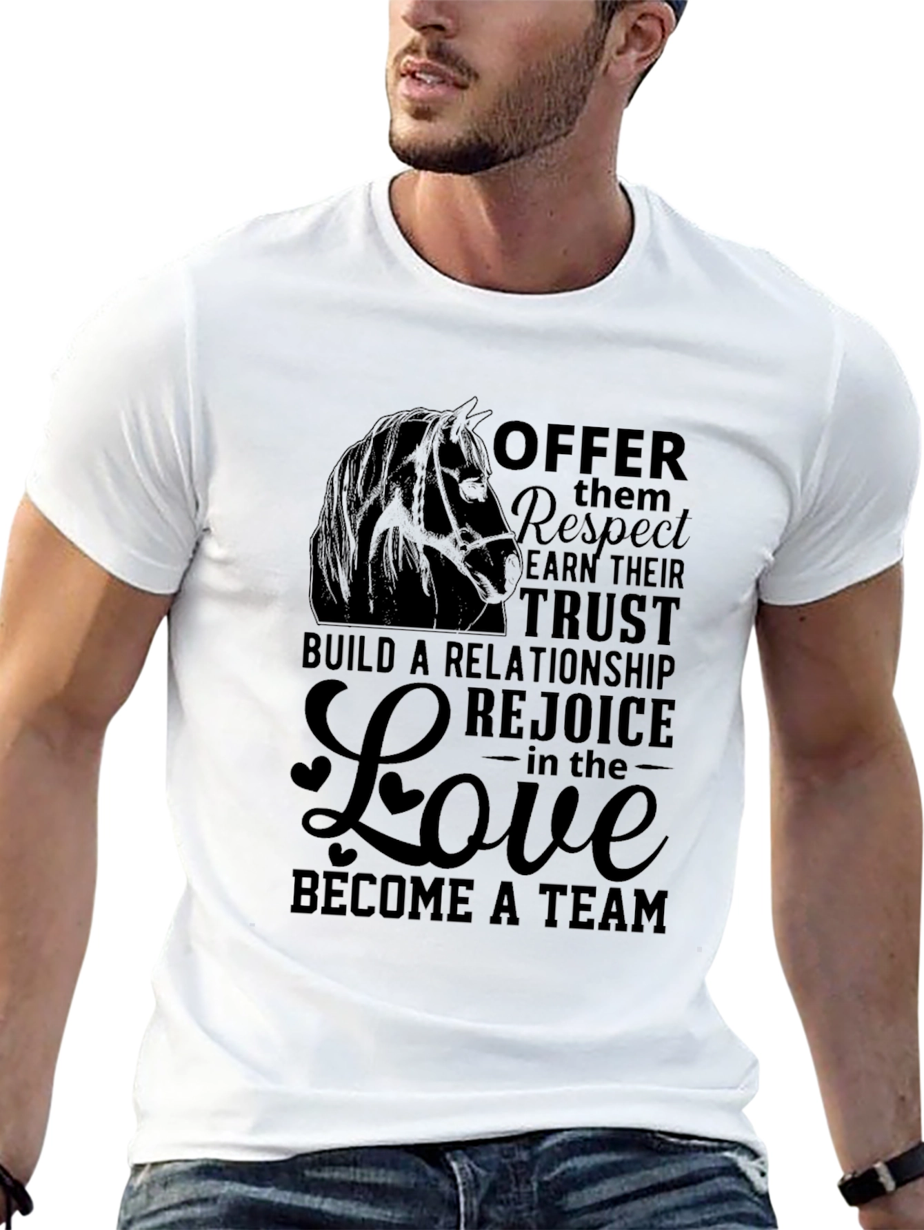 Offer Respect Horse Lover Graphic Tee